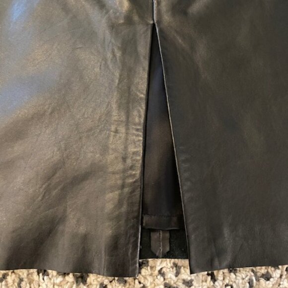 Banana Republic genuine Leather BlackPencil Skirt. Y2K. Size 2 Perfect condition - Picture 4 of 12